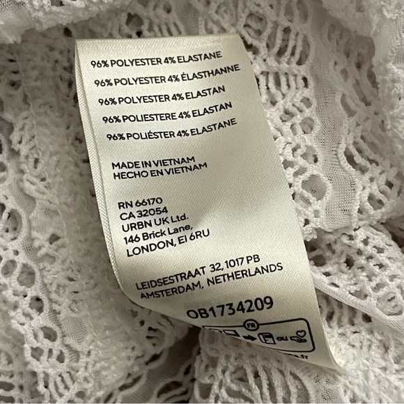 New Free People On the Road Twisted Lace Top in White Size Medium - Picture 5 of 5